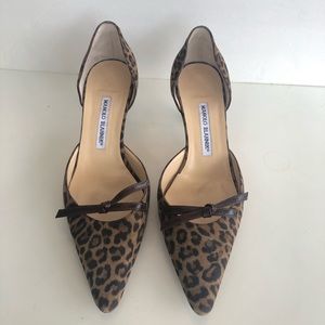 Manolo Blahnik Leopard Print Heels / Pumps